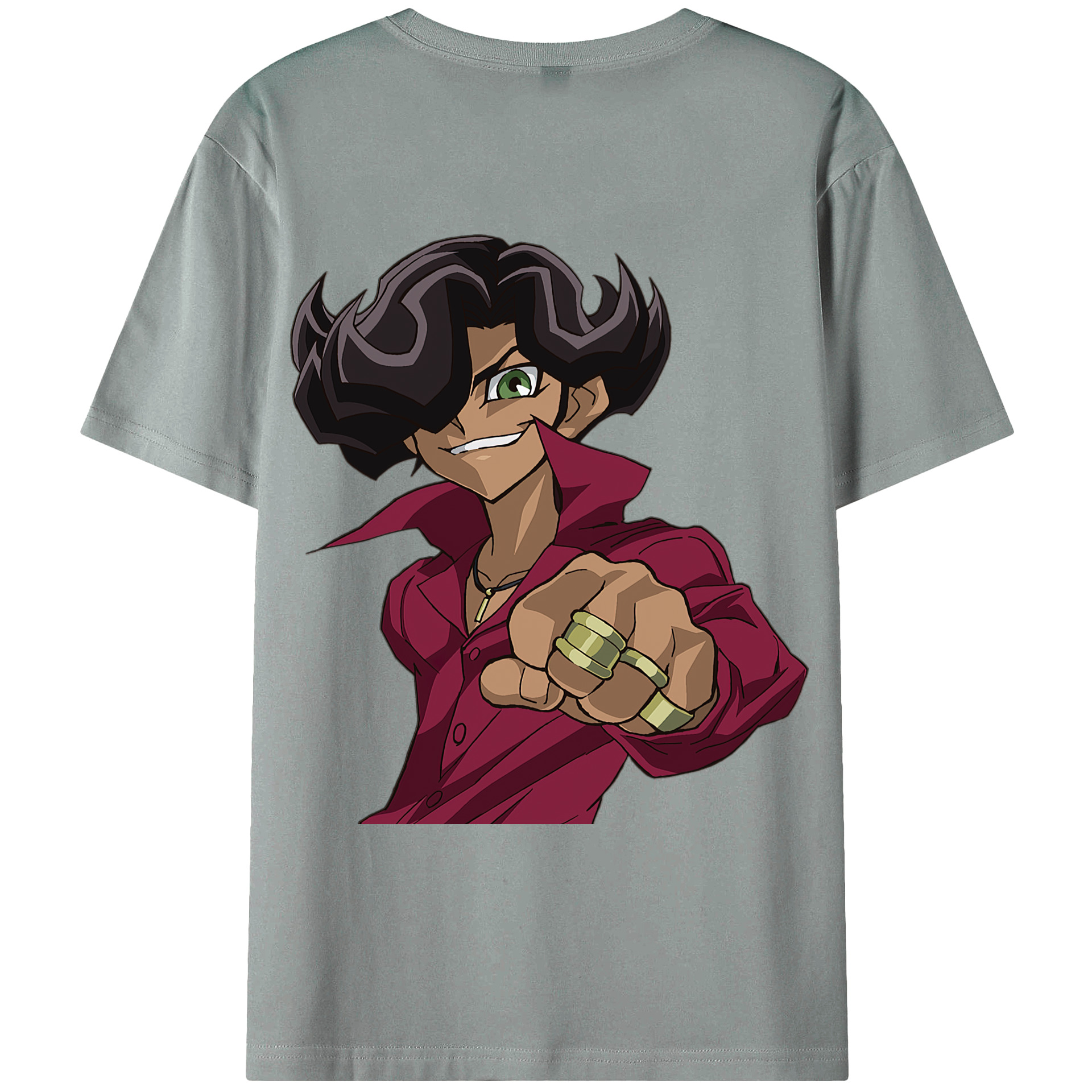 （画像用） 遊☆戯☆王 Yu-Gi-Oh! 綿100％ メンズ半袖Tシャツ（バックプリント） 通気性